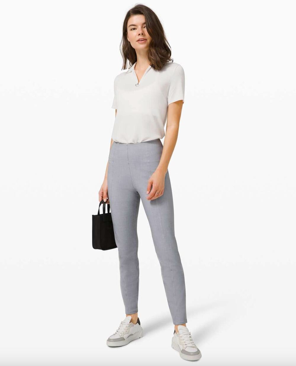 Lululemon Here to There High Rise 7/8 Pant Crosshatch Texture Magnet Grey US 4